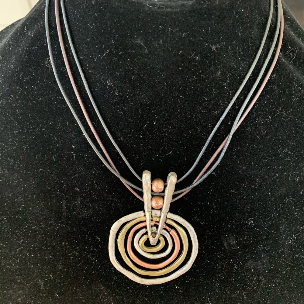 Boho mixed metal necklace